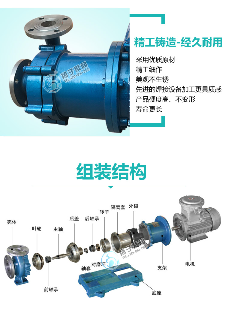 CQB不锈钢重型磁力泵说明